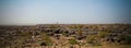 Panorama with Adrar mountain near Terjit, rocks and gorge, Mauritania Royalty Free Stock Photo