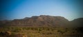 Panorama with Adrar mountain near Terjit, rocks and gorge, Mauritania Royalty Free Stock Photo