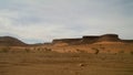 Panorama with Adrar mountain near Terjit , rocks and gorge, Mauritania Royalty Free Stock Photo