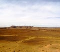 Panorama with Adrar mountain near Terjit, rocks and gorge, Mauritania Royalty Free Stock Photo