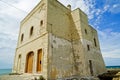 Panorama of the Adriatic coast south of Polignano a Mare, Bari, Puglia. Italy