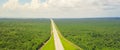 Panorama aerial horizontal view of I-10 highway from Texas to Lo