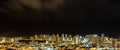 Panorama aerial view of Honolulu city lights Royalty Free Stock Photo