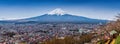 Panorama Aerial view of mt.Fuji, Japan