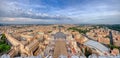 Panorama of Rome from top of the Vatican Dome in Italy Royalty Free Stock Photo