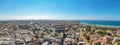 Panorama aerial view of south Tel Aviv neighborhoods and Old Jaffa Royalty Free Stock Photo