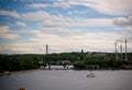 Panorama aerial view to Stokholm from Katarina viewpoint at Stokholm , Sweden