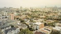 Panorama aerial Western Addition neighborhood and downtown San F Royalty Free Stock Photo