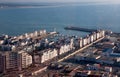 Panorama of Agadir seaport, Morocco. A view from the mountain Royalty Free Stock Photo