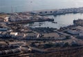 Panorama of Agadir seaport, Morocco. A view from the mountain Royalty Free Stock Photo