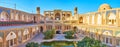 Panorama of Agha Bozorg Mosque, Kashan, Iran Royalty Free Stock Photo