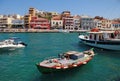 Panorama of Aghios Nikolaos in Crete, Greece.