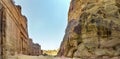 Panorama of Al Khazneh or the Treasury at ancient Petra