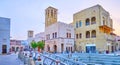 Panorama of historic adobe houses of Al Seef, Dubai, UAE Royalty Free Stock Photo