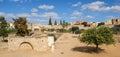 Panorama of the Alcazaba fortification area in Merida