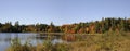 Panorama of algonquin park canada in fall colors Royalty Free Stock Photo