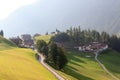 Panorama with alpine village Bichl (muncipal Pragraten) and mountains, Austria Royalty Free Stock Photo