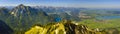 Panorama of alps mountains in bavaria Royalty Free Stock Photo