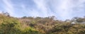 Panorama of the Alps in summer. View on the Emosson dam in Switzerland during Tour du Mont Blanc hike. Royalty Free Stock Photo