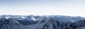 Panorama Alps view at Zugspitze, Bavaria, Germany, wintertime Royalty Free Stock Photo