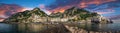 Panorama of Amalfi, Italy at sunset Royalty Free Stock Photo