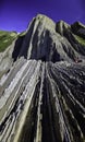 Panorama. Amazing rock on the coast.