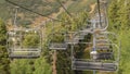 Panorama Amazing view of chairlifts over the ski resort in park City Utah in summer