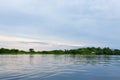 Panorama from Amazon rainforest, Brazilian wetland region. Royalty Free Stock Photo