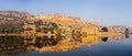 Panorama of Amer (Amber) fort, Rajasthan, India Royalty Free Stock Photo