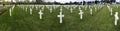 Panorama of American Cemetery at Normandy Royalty Free Stock Photo