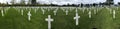 Panorama of American Cemetery at Normandy Royalty Free Stock Photo