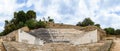 Panorama of Amphitheater of the Acropolis of Rhodes town Greece Royalty Free Stock Photo