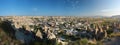 Panorama of ancient cave city of Goreme in Cappadocia, Turkey Royalty Free Stock Photo