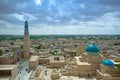 Panorama of an ancient city of Khiva Royalty Free Stock Photo