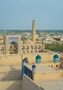 Panorama of an ancient city of Khiva, Uzbekistan Royalty Free Stock Photo