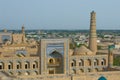 Panorama of an ancient city of Khiva, Uzbekistan Royalty Free Stock Photo