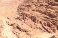 Panorama of ancient city of Petra with Royal Tombs seen from High place of sacrifice, Jordan