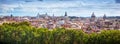 Panorama of the ancient city of Rome, Italy