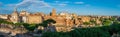 Panorama of ancient ruins of Trajan Forum or Foro Traiano in Rome, Italy, view from above Royalty Free Stock Photo