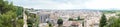 Panorama of the ancient Spanish city of Girona, opening from the walls of the ancient fortress Royalty Free Stock Photo