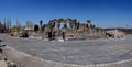 Panorama of ancient Zvartnots (celestial angels) temple,Armenia Royalty Free Stock Photo