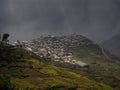 Panorama of andean mountain village San Pedro de Casta Marcahuasi andes plateau valley nature landscape Lima Peru