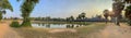 Panorama of Angkor Wat at sunrise Royalty Free Stock Photo