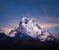 Panorama of Annapurna South peak, Nepal Royalty Free Stock Photo