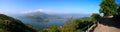 Panorama of Annecy lake in France