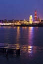 Panorama of Antwerp across Scheldt River