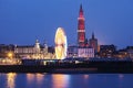 Panorama of Antwerp across Scheldt River