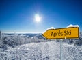 Panorama Apres Ski Arrow Sign