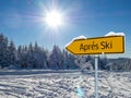 Panorama Apres Ski Arrow Sign Shield