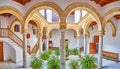 Panorama from the arcade of Aranibar Palace courtyard, on Sept 21 El Puerto, Spain